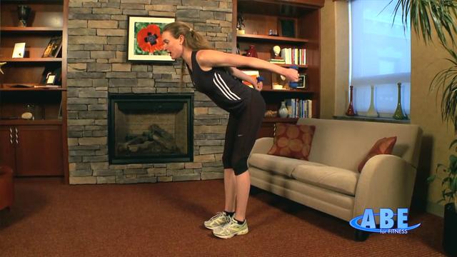 Home: Upper body workout combined standing, sitting and on the floor 4
